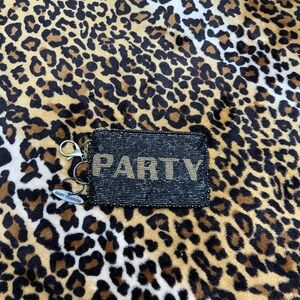 Beaded PARTY coin purse